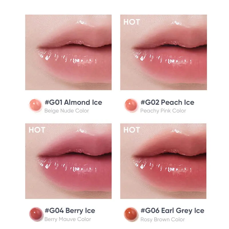 JUDYDOLL Watery Essence Lip Glaze, Blur, Mirror Lip Stain, Glossy, Moisturizing, Liquid Lipstick, Non-Drying, Tinted Lip Oil, Plumping, Diverse Shades, Not Easy To Fade, Cosmetics, Makeup, Blooming Beauty, Mother's Day Gift, Summervibes
