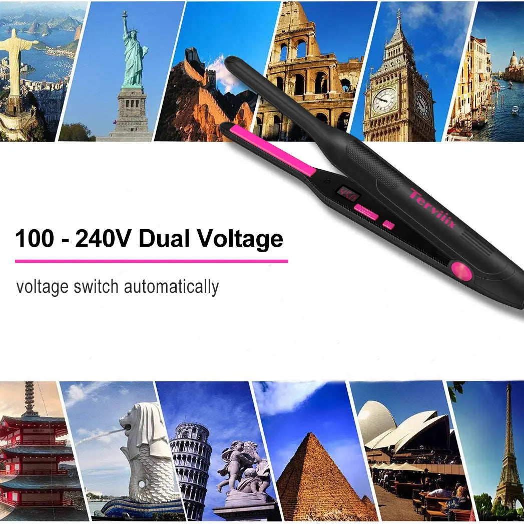 Terviiix Pencil Flat Iron, Small Flat Irons for Short Hair, Beard and Pixie Cut